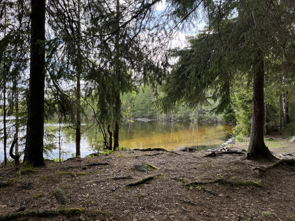 Vy över badplatsen