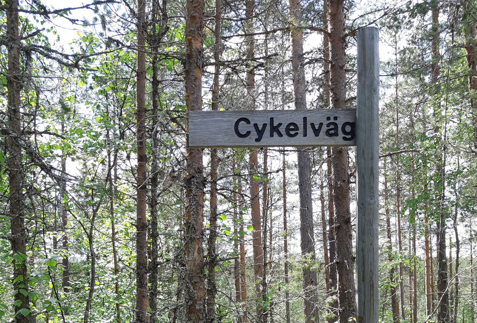 I trakten har äldre personer alltid kallat stigarna längs älven för cykelvägar (inte cykelstig).