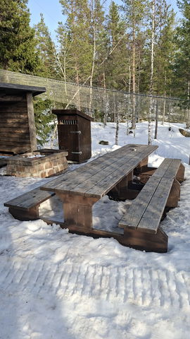 Bänkbord pulkabacke Södra Berget