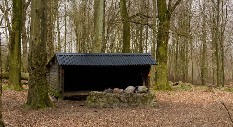 Rastplats i norra delen.