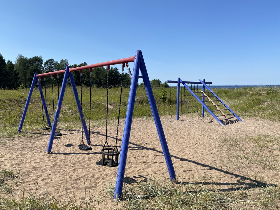 Lekplats på stranden