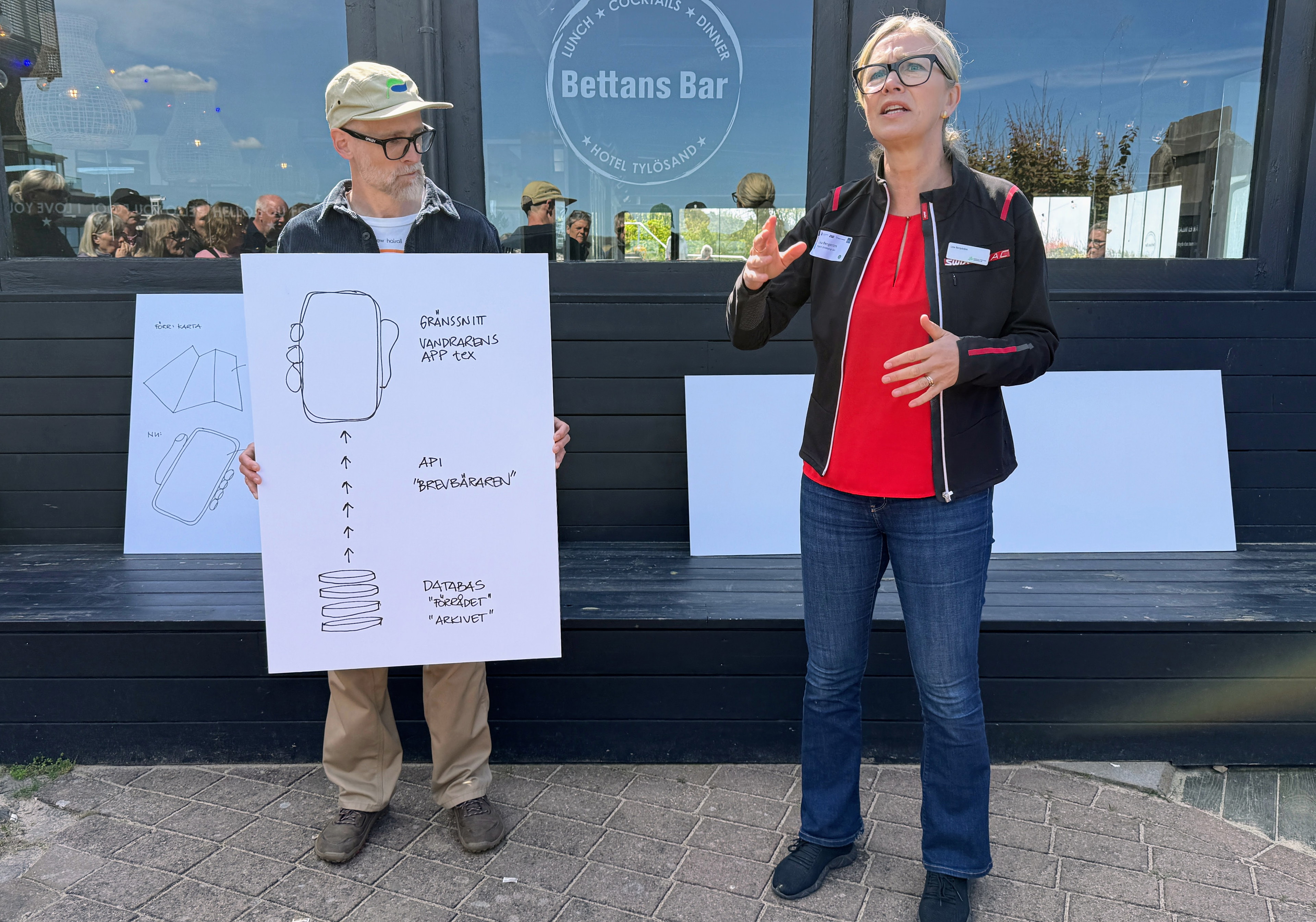 Linus Kron (Västkuststiftelsen) och Lisa Bergström (Region Jönköpings län) båda medlemmar arbetsgrup…