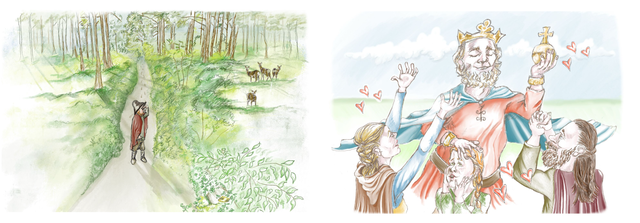 Illustrationerna i boken Pilgrimsleder i Härjedalen är skapade av Emma Limé.