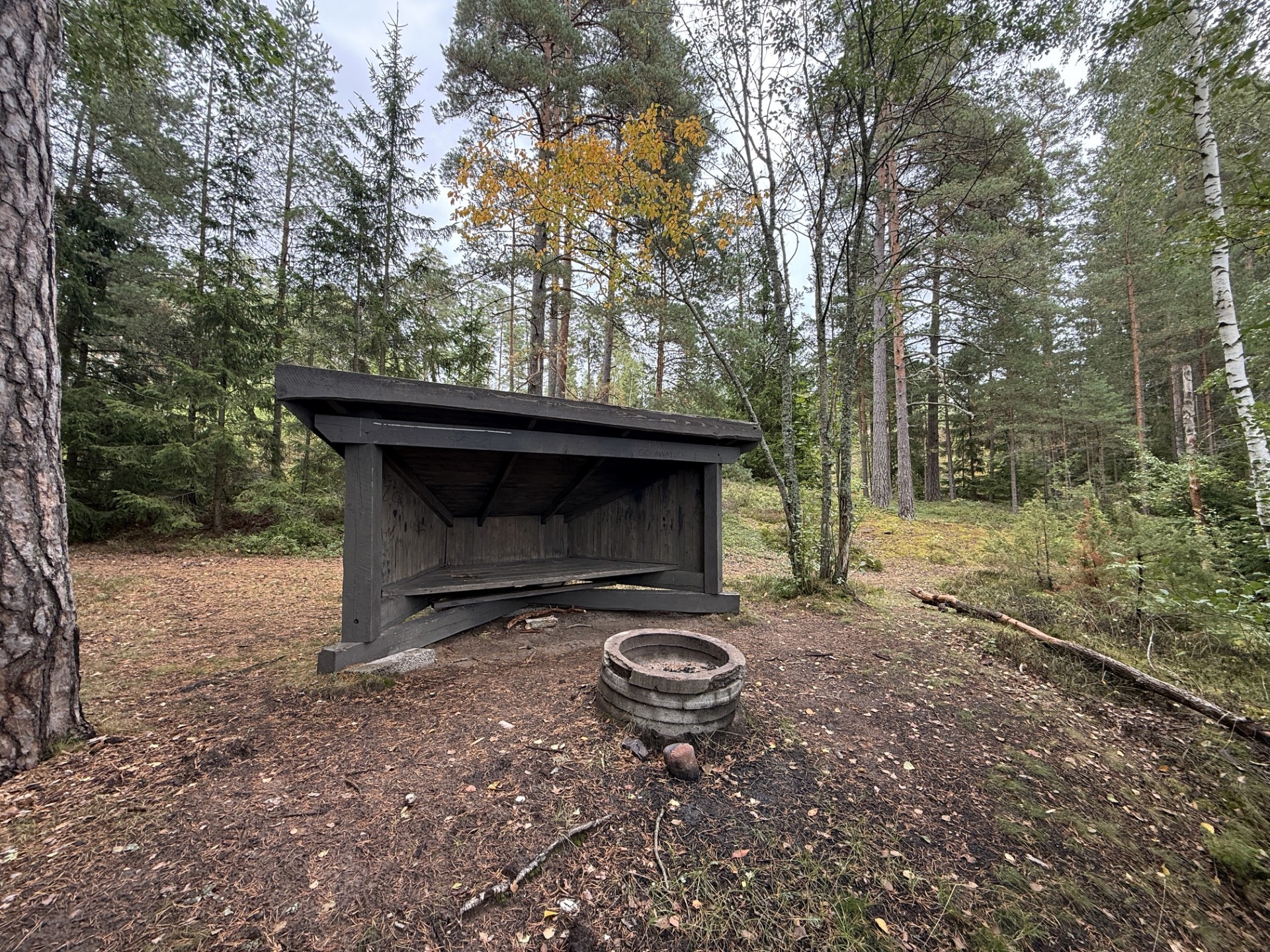 Wind shelter connection at Gyesjön