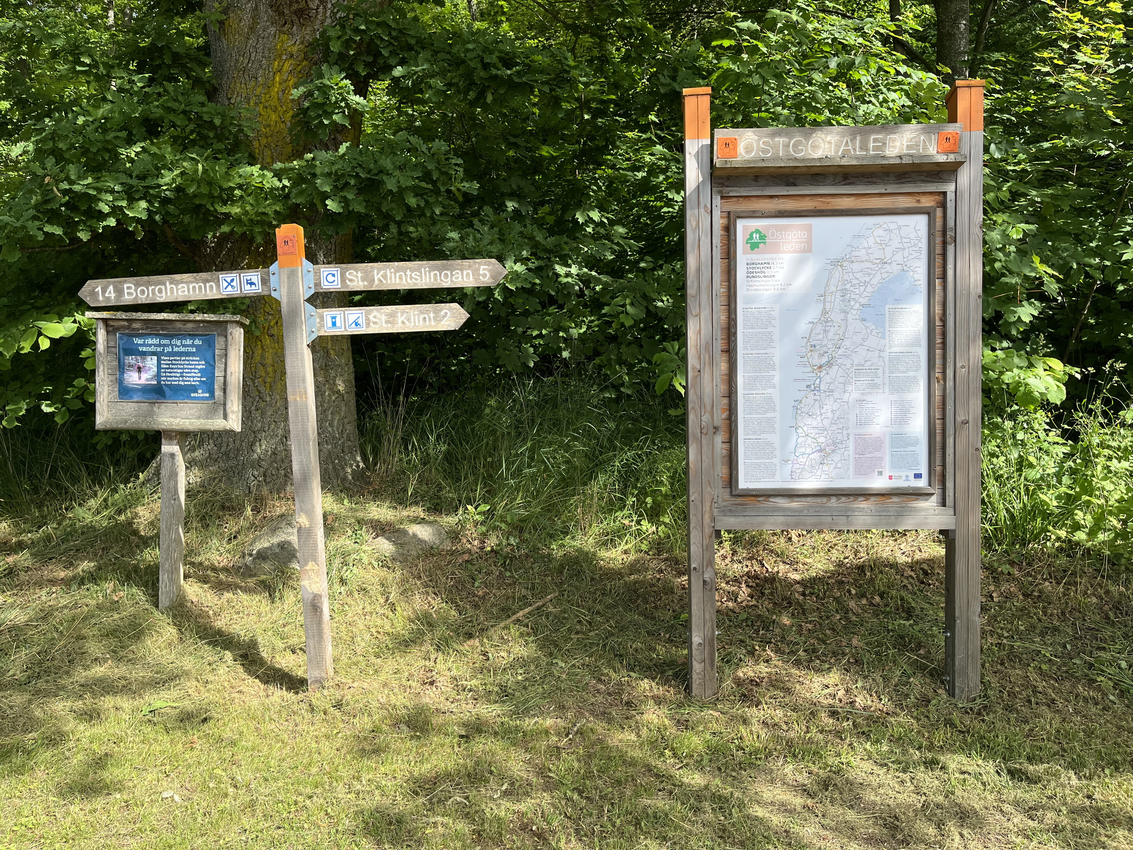Östgötaledens översiktskarta