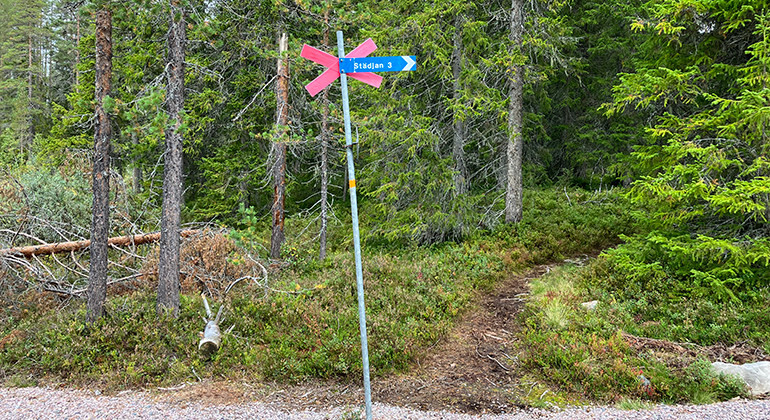 Till Städjans topp från entrén är det cirka 3 kilometer och cirka 6 kilometer tur och retur. Till Nipstugan cirka 7 kilometer. Till Rybäckskojan cirka 10,5 kilometer.