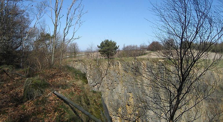 Bergvägg.