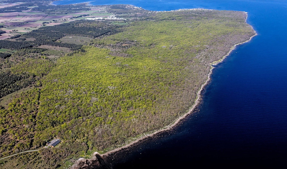 Listershuvud mot norr. Flygfoto Bergslagsbild