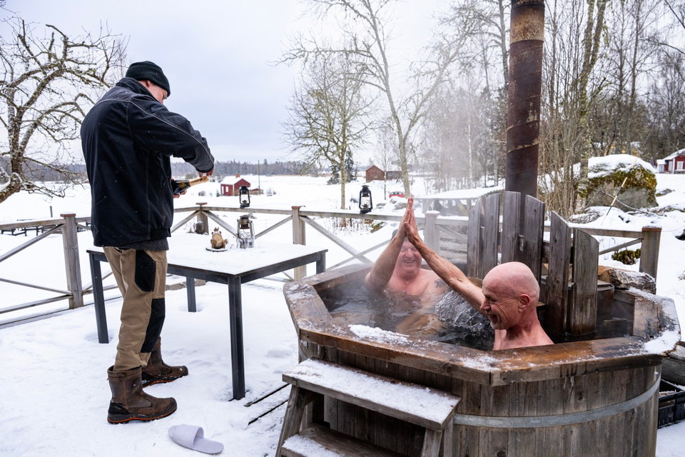 Badtunna på vintern