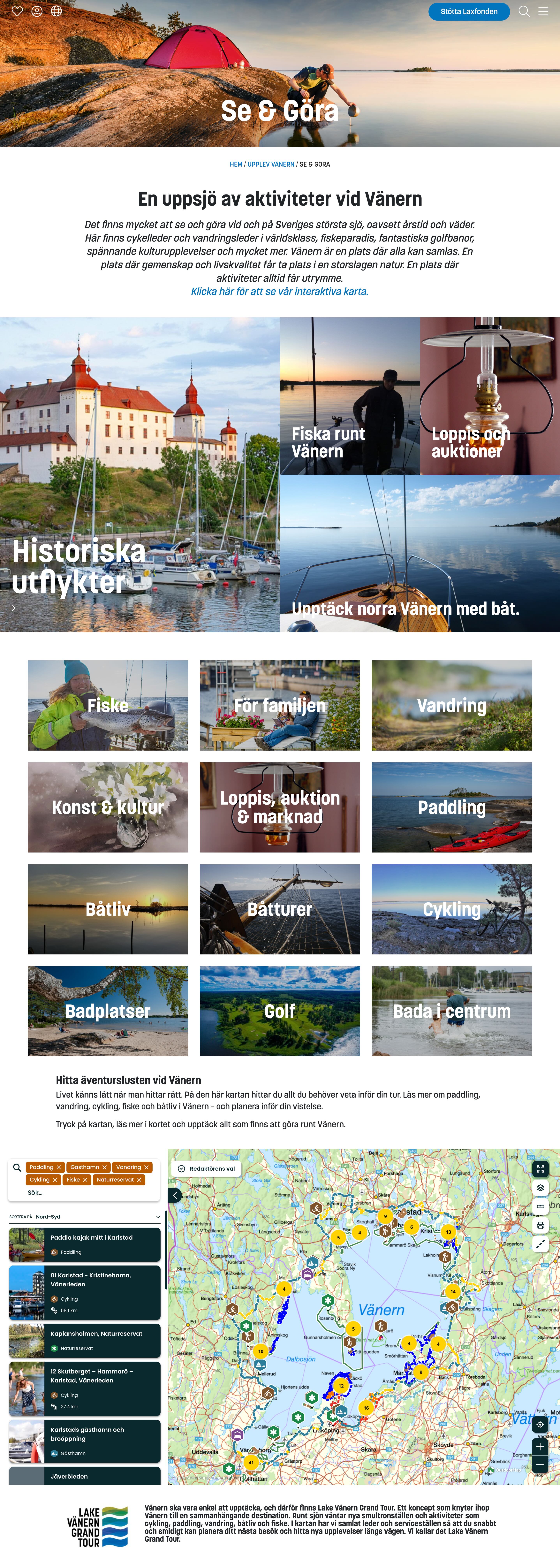 Kolla in Lake Vänerns nya inbäddade kartor. Ex: lakevanern.se/upplev-vanern/se-gora/…