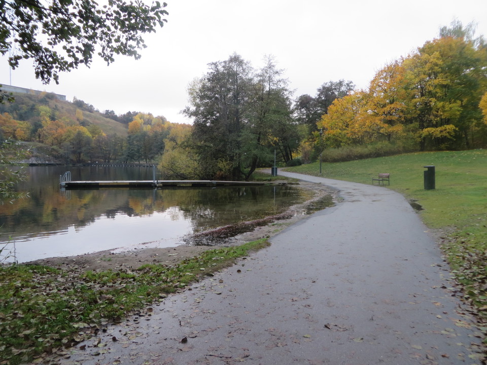 Badplatsen och cykelvägen