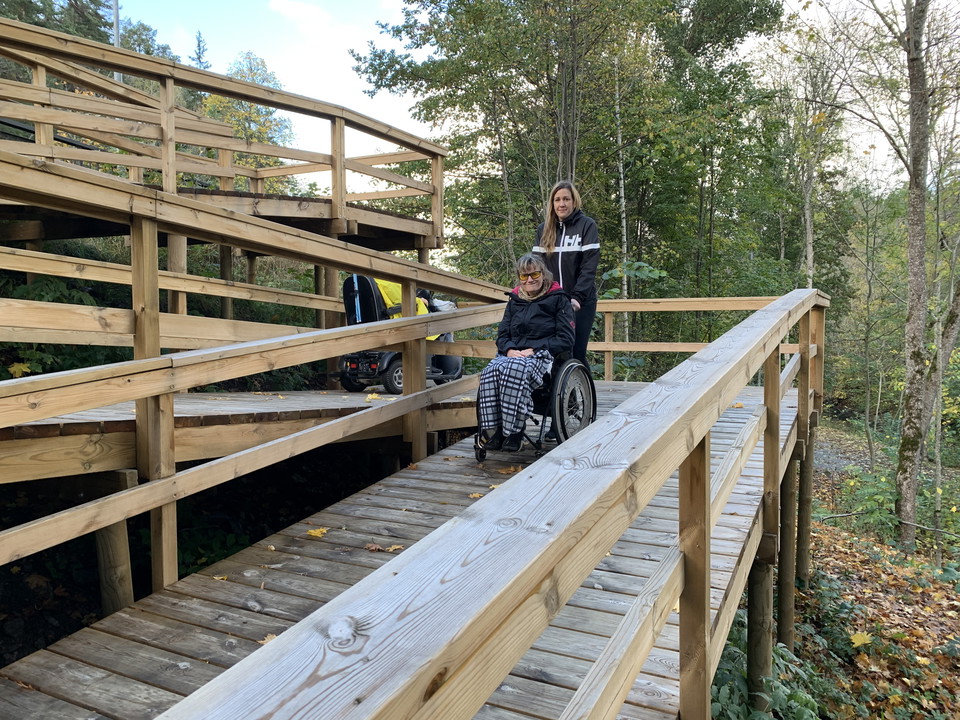 I början av spången vid Lurbo